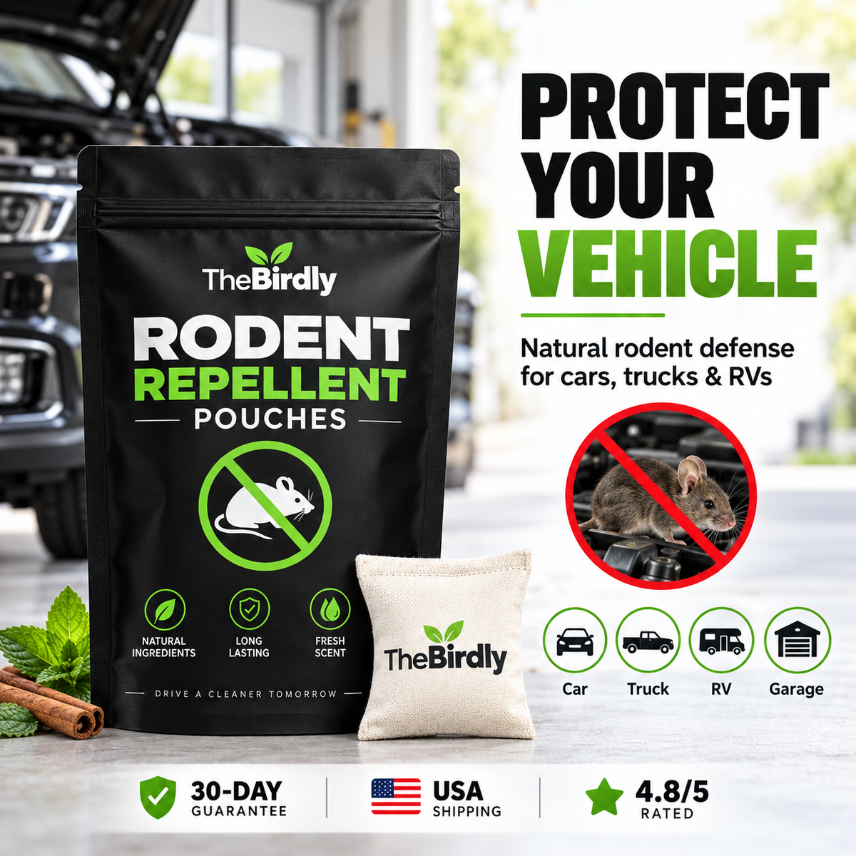 TheBirdly™ Natural Rodent Repellent Pouches